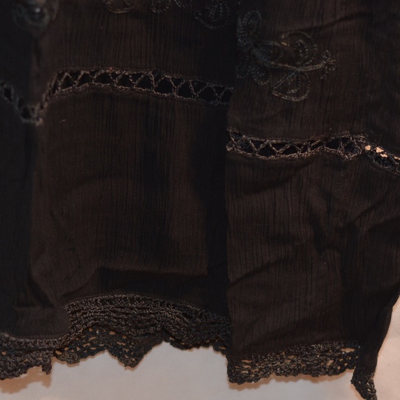 Black Raindrops Lace Embellished Dress SZ L - Picture 7 of 10